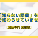 「知らない語彙」を推測で終わらせていませんか？【名古屋の国語塾】